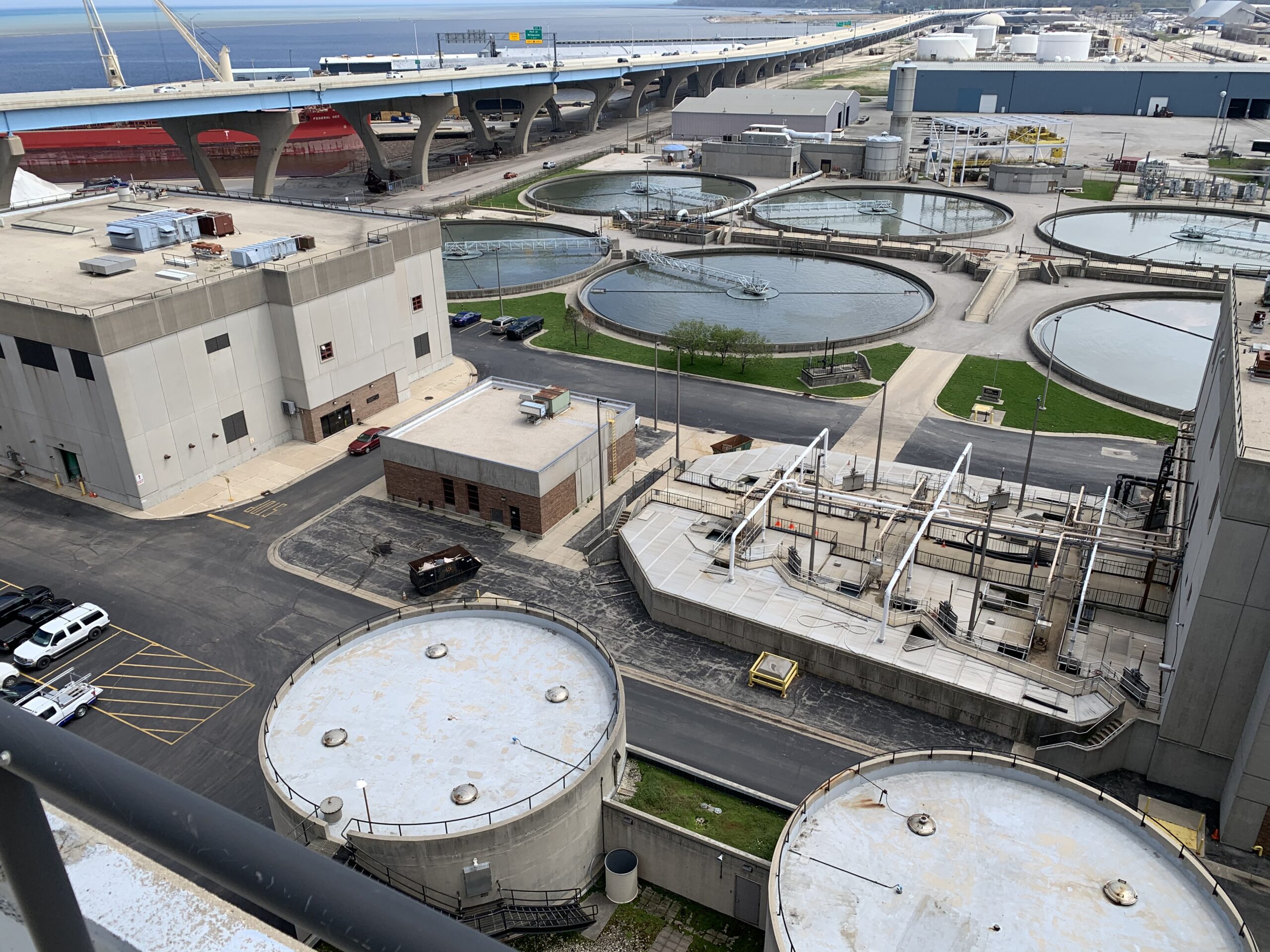 A treatment plant shown from above