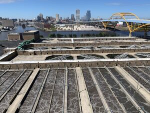 A wastewater treatment plant that WEA has helped with odor control systems