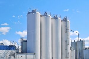 towers,,storage,facilities,of,a,modern,dairy,plant